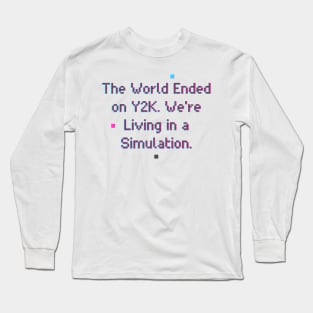 y2k, y2k aesthetic, cyber y2k, y2k designs, simulation theory Long Sleeve T-Shirt